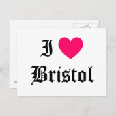 I Love Bristol Briefkaart (Voorkant / Achterkant)