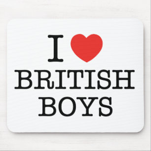 I Love British Boys Muismat