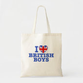 I Love British Boys Tote Bag (Voorkant)