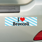 I Love Broccoli Bumpersticker (Op auto)