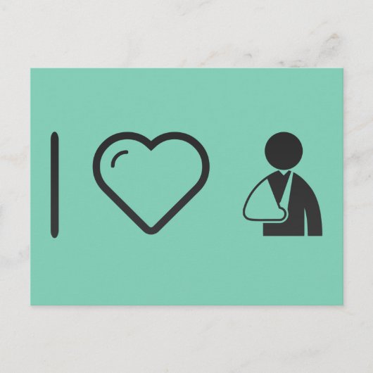 I Love Broken Arms Briefkaart (Voorkant)