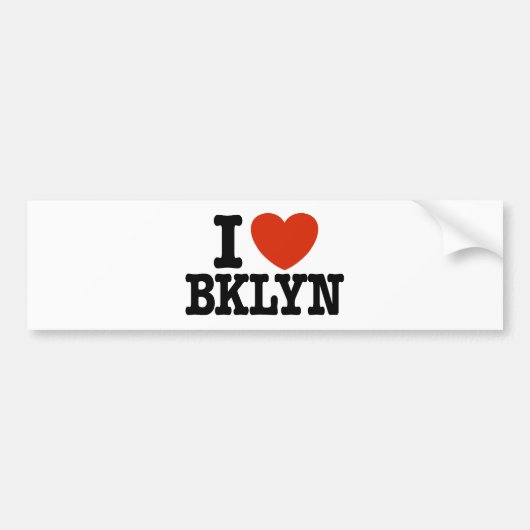 I Love Brooklyn Bumpersticker (Voorkant)