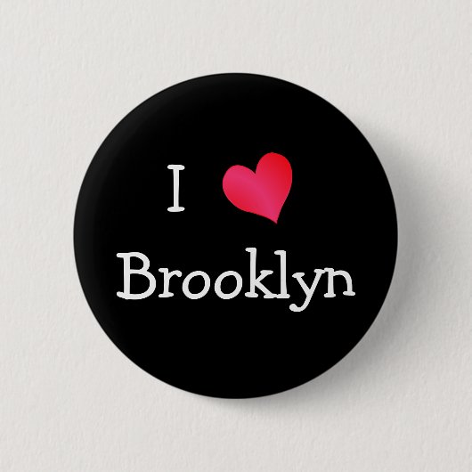 I Love Brooklyn Ronde Button 5,7 Cm (Voorkant)