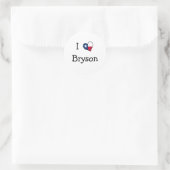 I Love Bryson Ronde Sticker (Tas)