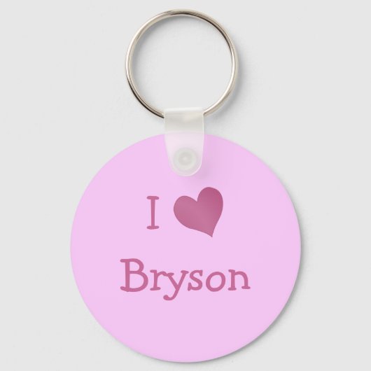 I Love Bryson Sleutelhanger (Voorkant)