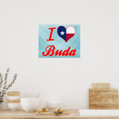 I Love Buda, Texas Poster (Keuken)