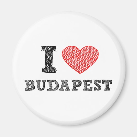 I Love Budapest Magneet (Voorkant)
