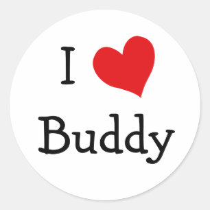 I Love Buddy Ronde Sticker