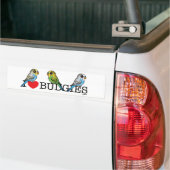 I Love Budgies Bumpersticker (Op Truck)