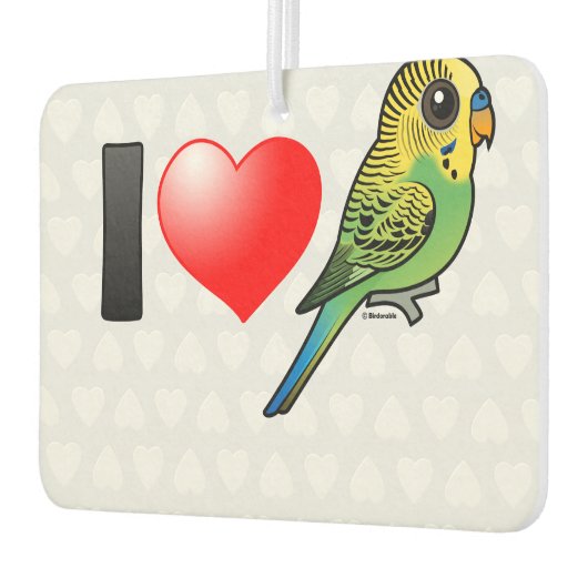 I Love Budgies Luchtverfrisser (Links)