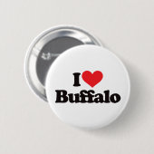 I Love Buffalo Ronde Button 5,7 Cm (Voorkant /achterkant)