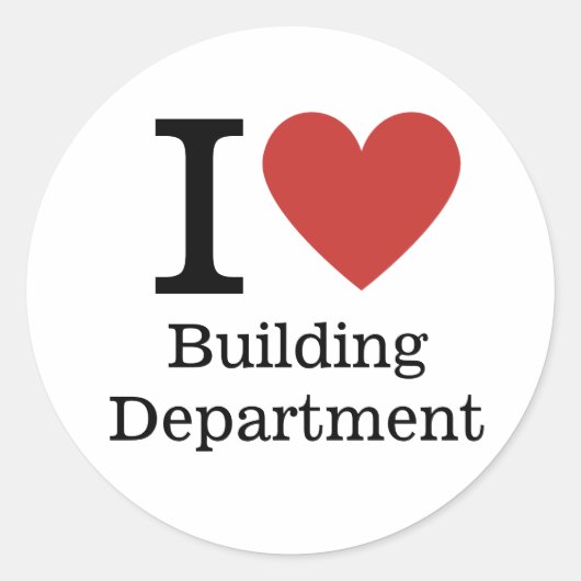 I ❤️ Love Building Département STICKER (Devant)