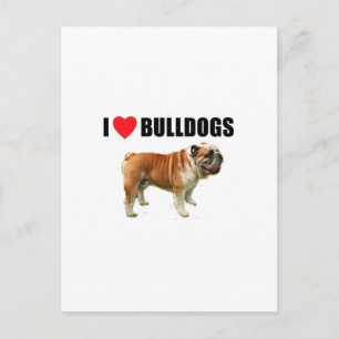 I Love Bulldogs Briefkaart