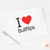 I Love Bullflips Rechthoekige Sticker (Envelop)