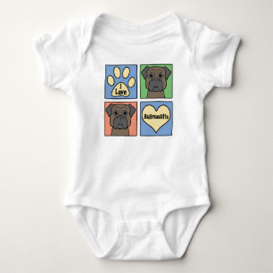 I Love Bullmastiffs Romper