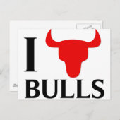 I Love Bulls Briefkaart (Voorkant / Achterkant)