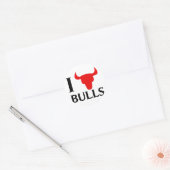 I Love Bulls Ronde Sticker (Envelop)