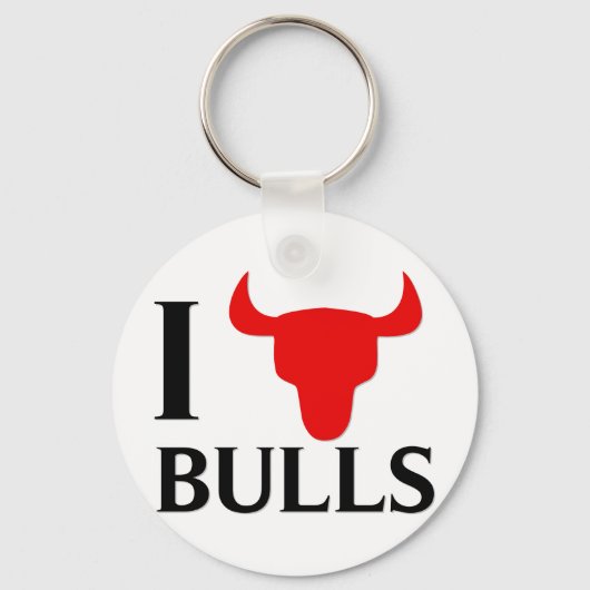 I Love Bulls Sleutelhanger (Voorkant)