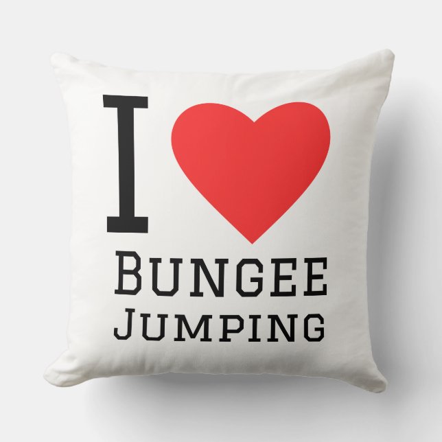 I love bungee jumping kussen (Voorkant)