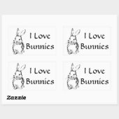 I Love Bunnies Stickers (Feuille)