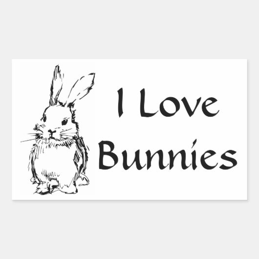 I Love Bunnies Stickers (Devant)
