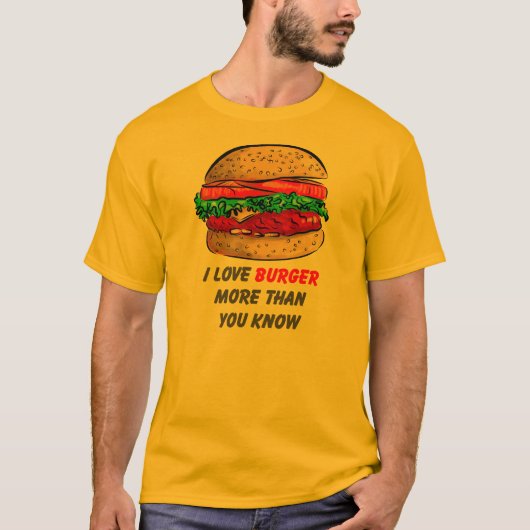 I Love Burger Tshirt (Voorkant)