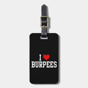 I Love Burpees, Fitness Bagagelabel