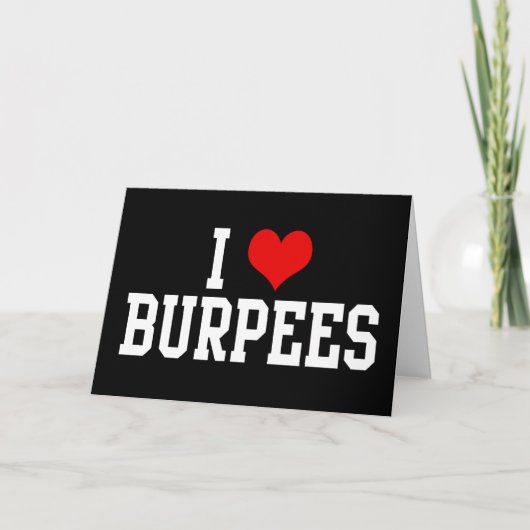 I Love Burpees, Fitness Kaart (Voorkant)