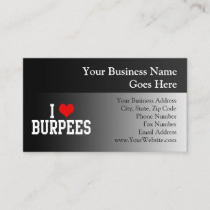 I Love Burpees, Fitness Visitekaartje