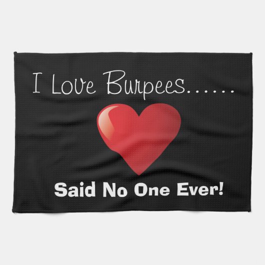 I Love Burpees Gym Towel Theedoek (Horizontaal)