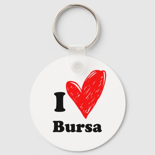 I Love Bursa Sleutelhanger (Voorkant)