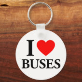 I Love Buses Sleutelhanger (Voorkant)
