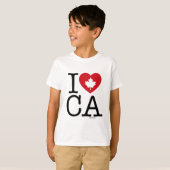 I Love CA | J'aime le T-shirt sur mesure pour enfa (Devant entier)