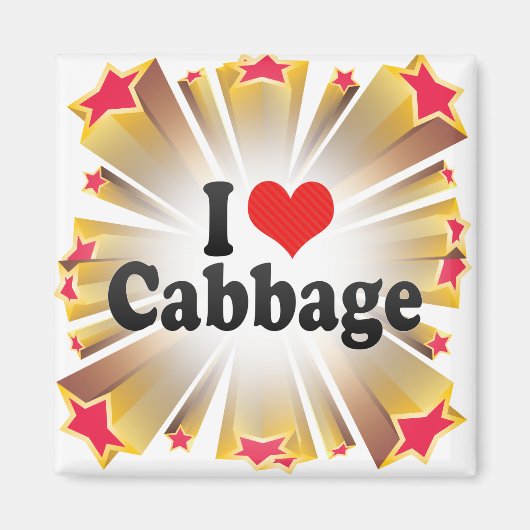 I Love Cabbage Magneet (Voorkant)