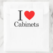 I Love Cabinets Rechthoekige Sticker (Tas)