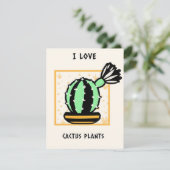 I Love Cactus Planten Bedankkaart (Staand voorkant)