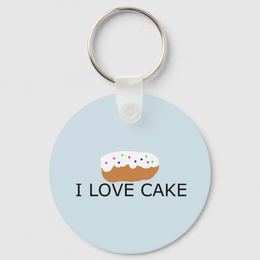 I Love Cake Sleutelhanger (Voorkant)