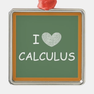 I Love Calculus Metalen Ornament