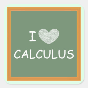 I Love Calculus Vierkante Sticker