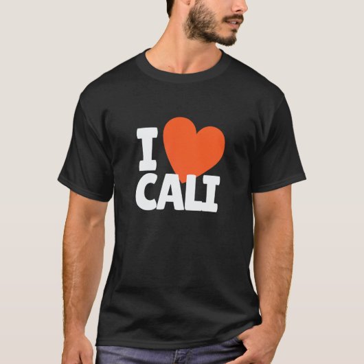I Love Cali Heart Cali T-shirt (Voorkant)