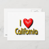 I Love California Briefkaart (Voorkant / Achterkant)