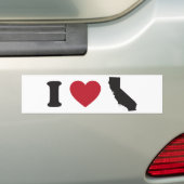 I Love California Bumpersticker (Op auto)