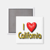 I Love California Magneet (Voorkant / Achterkant)