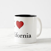 I Love California - Mug à deux tons (Devant droit)
