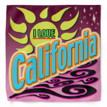 "I LOVE California" Night Sunshine Bandana