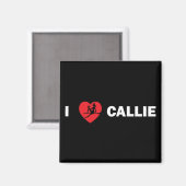 I Love Callie Carré Magnet (Dark) (Recto/Verso)