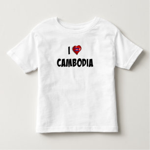 I Love Cambodia, flag of Cambodia Kinder Shirts