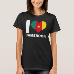 I Love Cameroon Heart Flag Cameroon 1 T-shirt