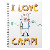 I Love Camp - Funny Kinder Summer Camp Drawing Notitieboek (Voorkant)