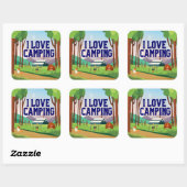 I Love Camping Stickers (Feuille)